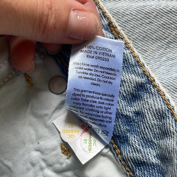 PacSun Trendy Casey Low Rise Baggy Light Indigo Distressed Wide Leg Jeans - Picture 12 of 13